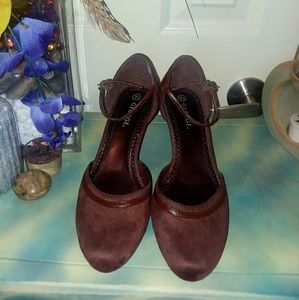 Stylish "MARISSA" Faux Suede Wedges.